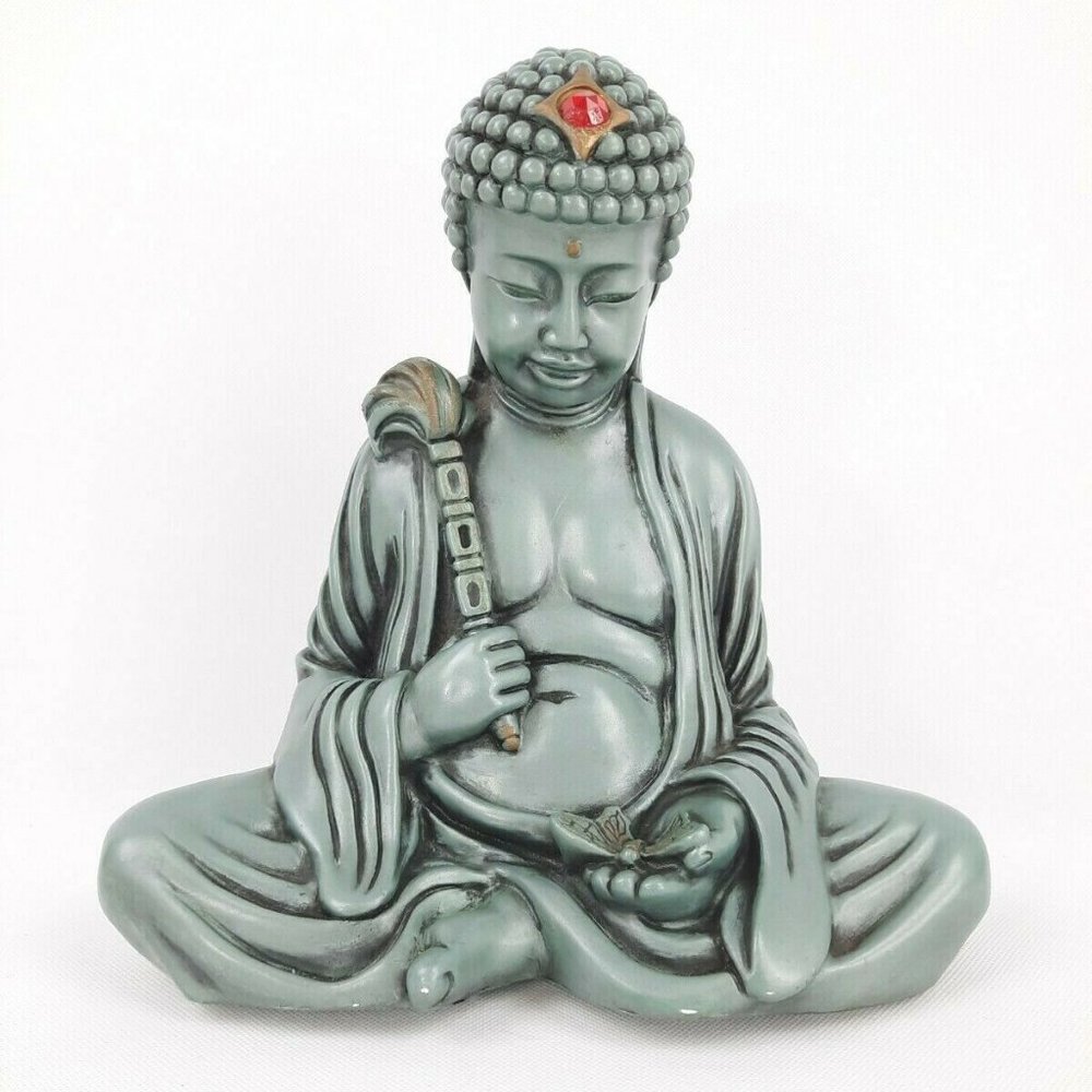 Tibetan Monk Buddha Hindu Statue by Universal Statuary Corporation 1962 12"